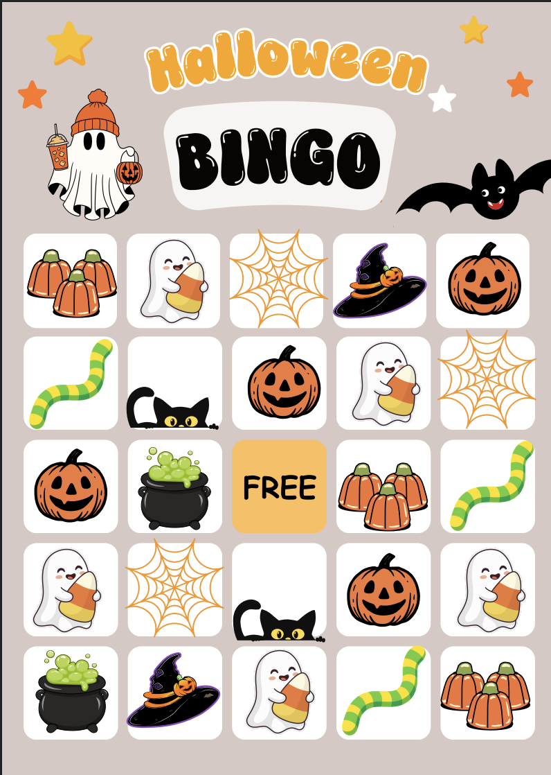 free halloween bingo